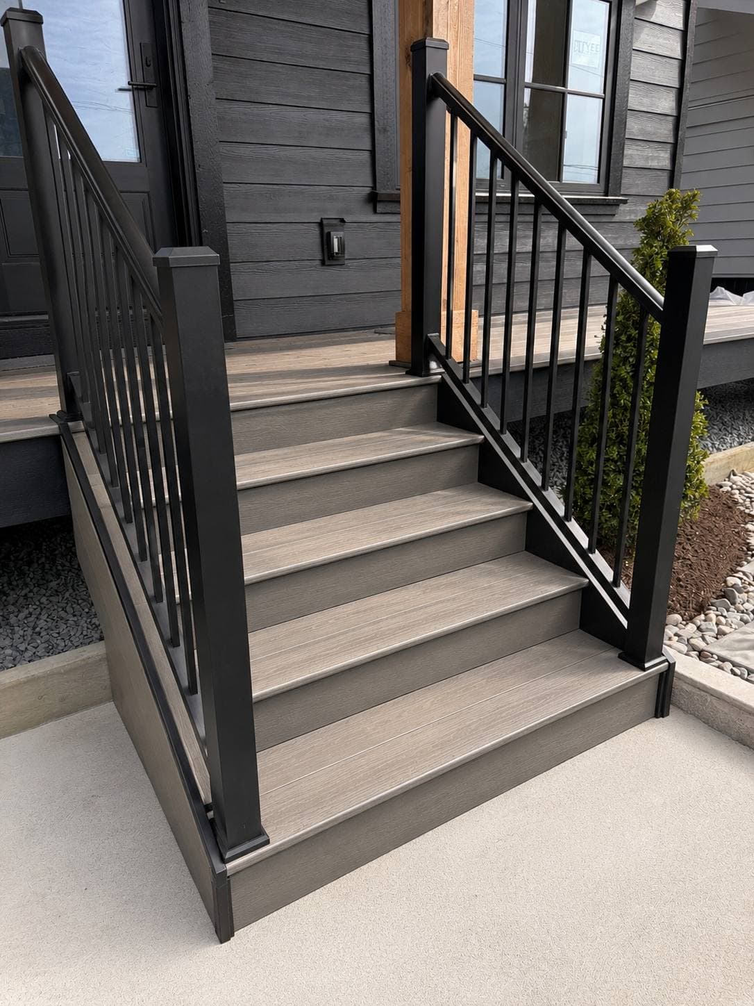Custom composite deck and stair rebuild — Sunify Group project, North Vancouver, BC